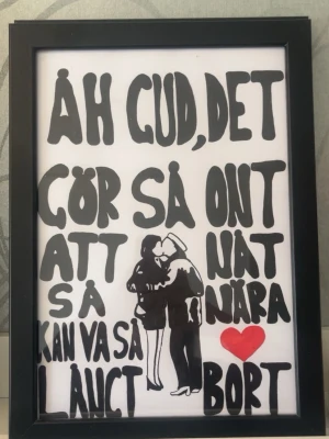 Håkan Hellström poster - Snygg Håkan poster, som jag har gjort själv. Säljer inte den svarta ramen!! 99 kr st