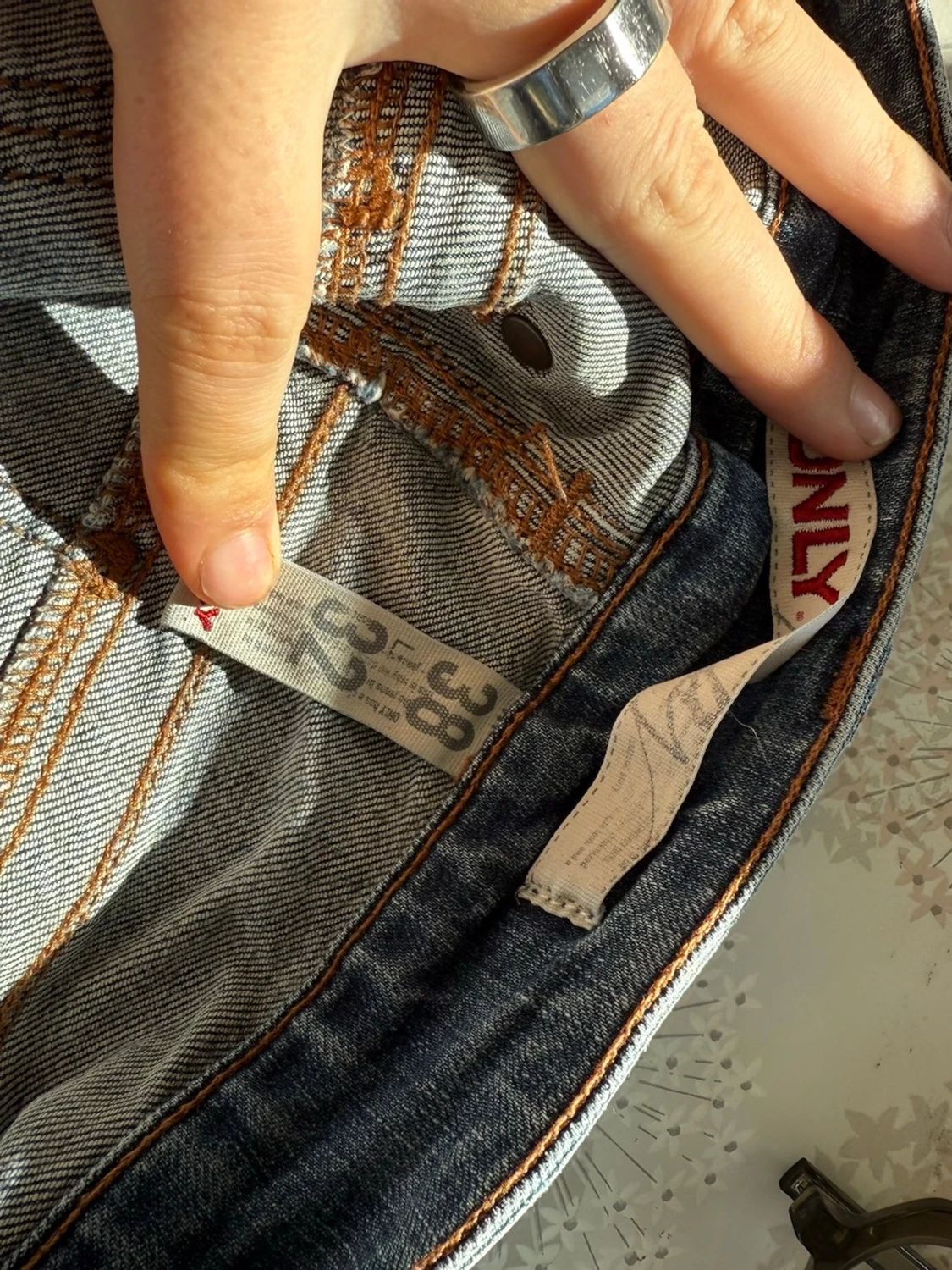 Blå bootcut jeans från only - 5