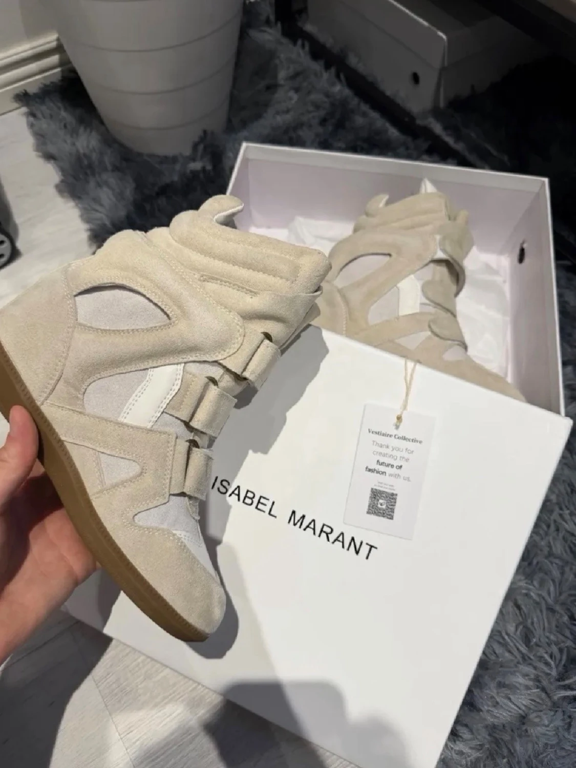 Isabel Marant white/ beige snow boots