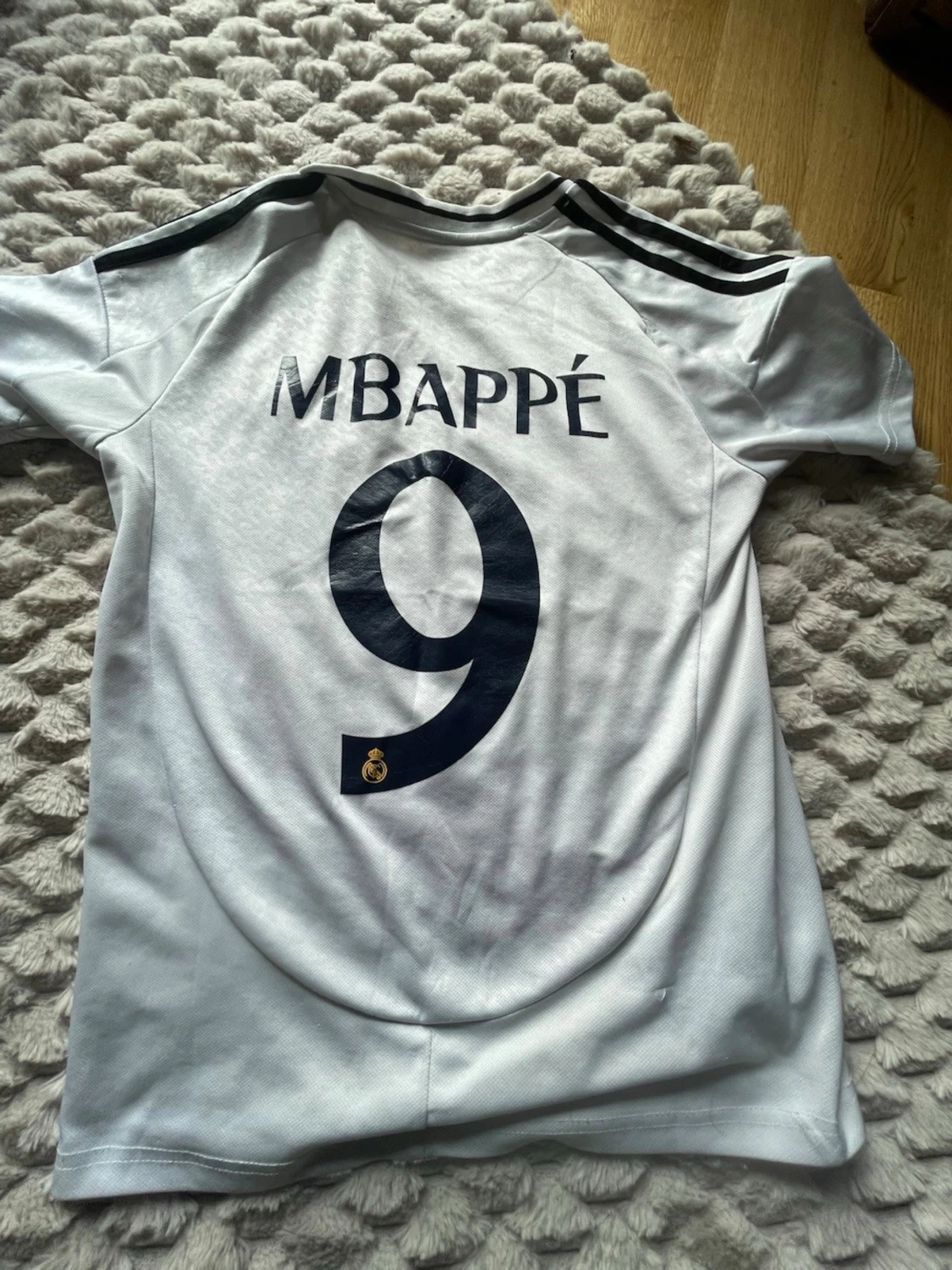 Vit Real Madrid Mbappé tröja