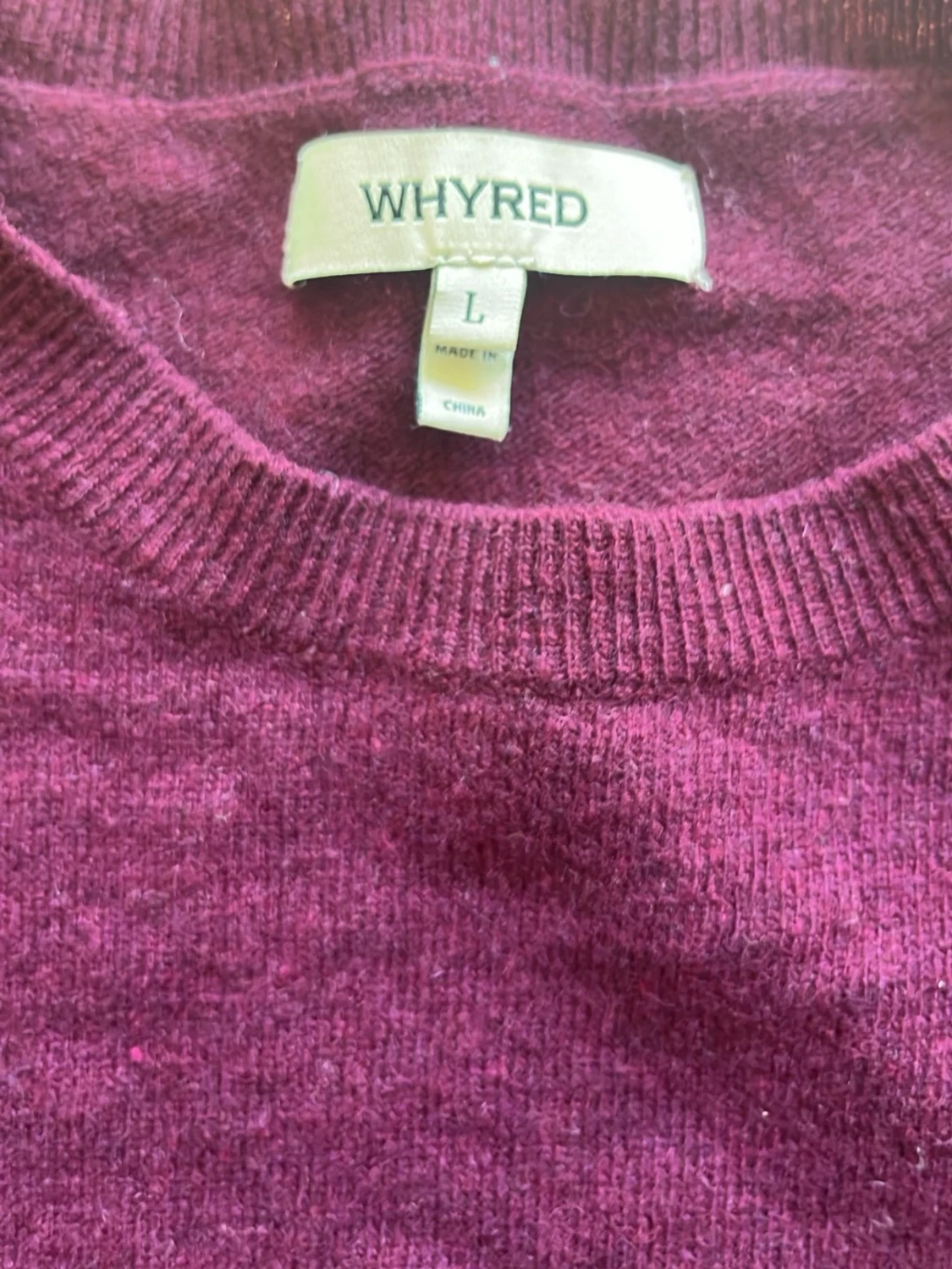 Plommonlila stickad tröja Whyred - 1