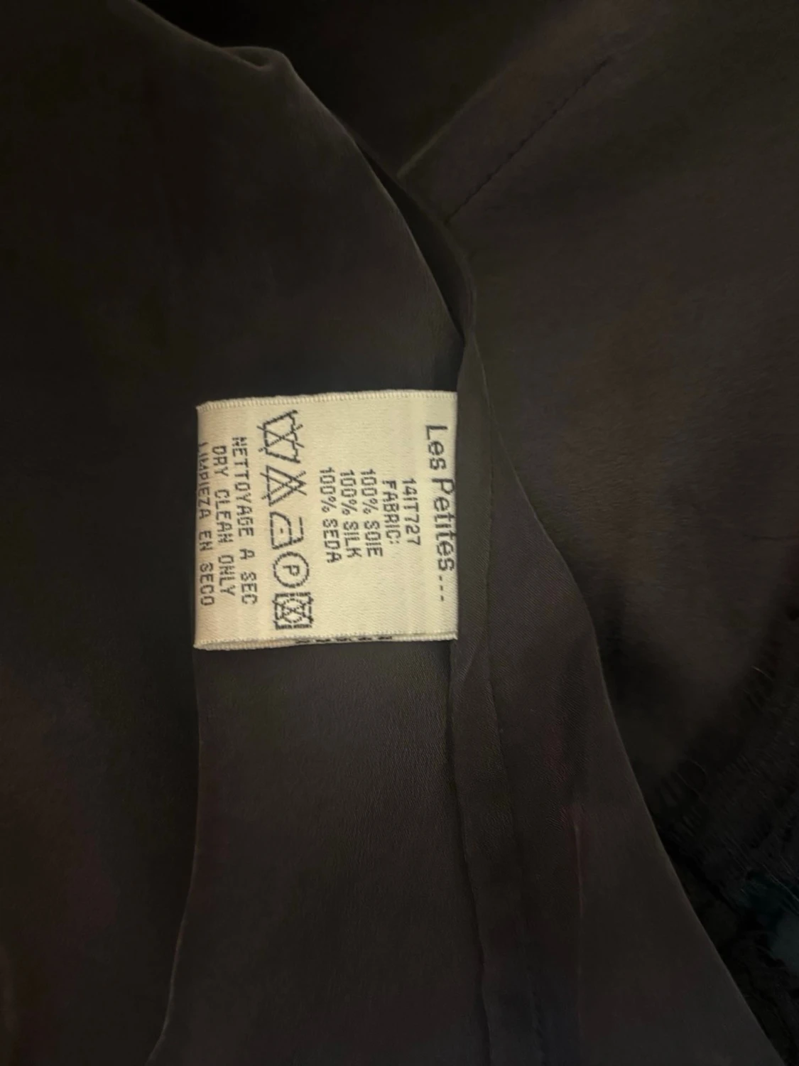 Svart långärmad blus med spetsdetalj - 2