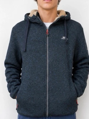 Trespass Fodrad Hoodie / Fleecejacka – Marinblå - Säljer en varm och bekväm hoodie/fleecejacka från Trespass i mörk marinblå färg. Storlek M och i fint begagnat skick. Insidan är helfodrad med mjuk teddyfleece som gör den perfekt under kalla dagar.  Jackan har huva, dragkedja framtill och två fickor med dragkedja. Passar lika bra till vardags som till promenader, friluftsliv eller som ett extra värmande lager under vintern.  Hör gärna av dig vid frågor eller om du vill ha fler bilder!