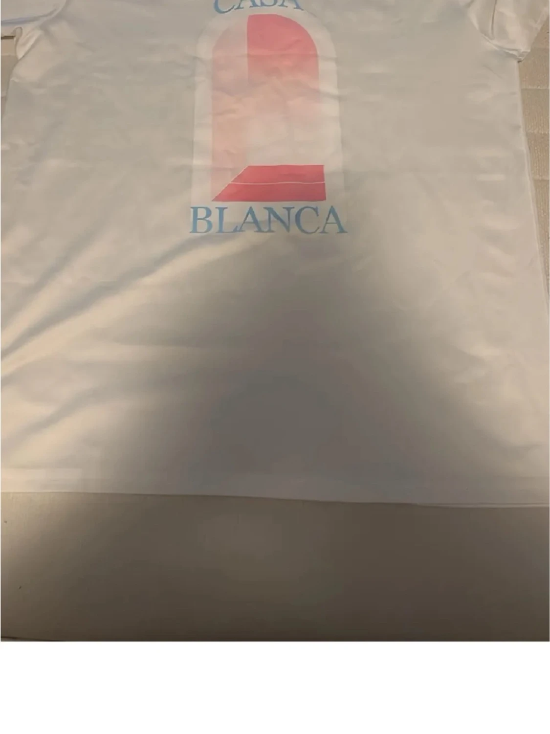 Vit Casa Blanca t-shirt med tryck - 1