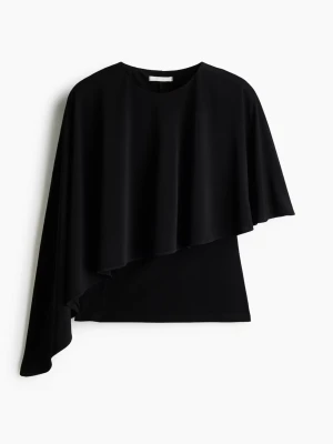 Svart  topp med cape - Helt ny, prislappen är på.