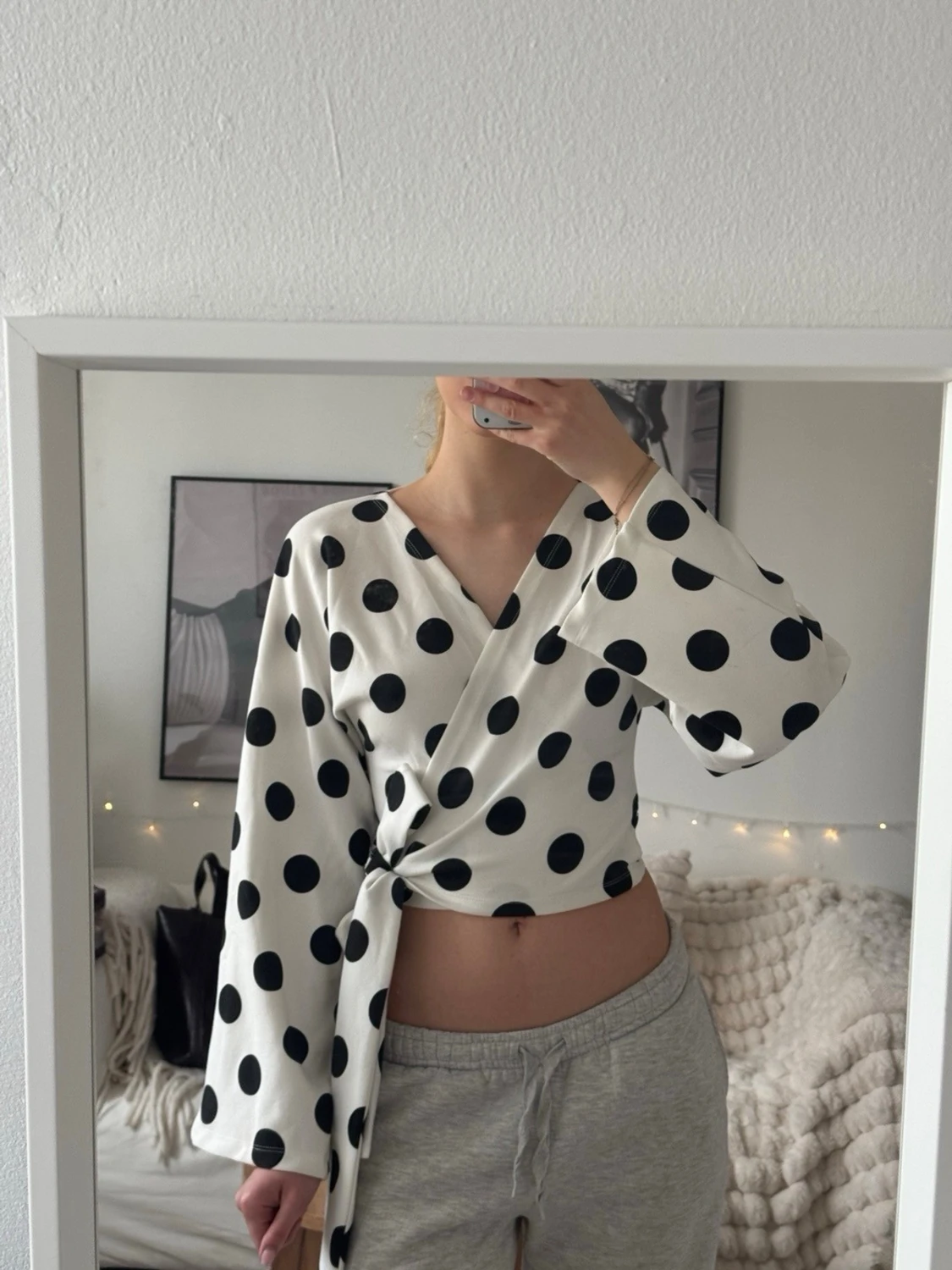 Polka dot knyttop
