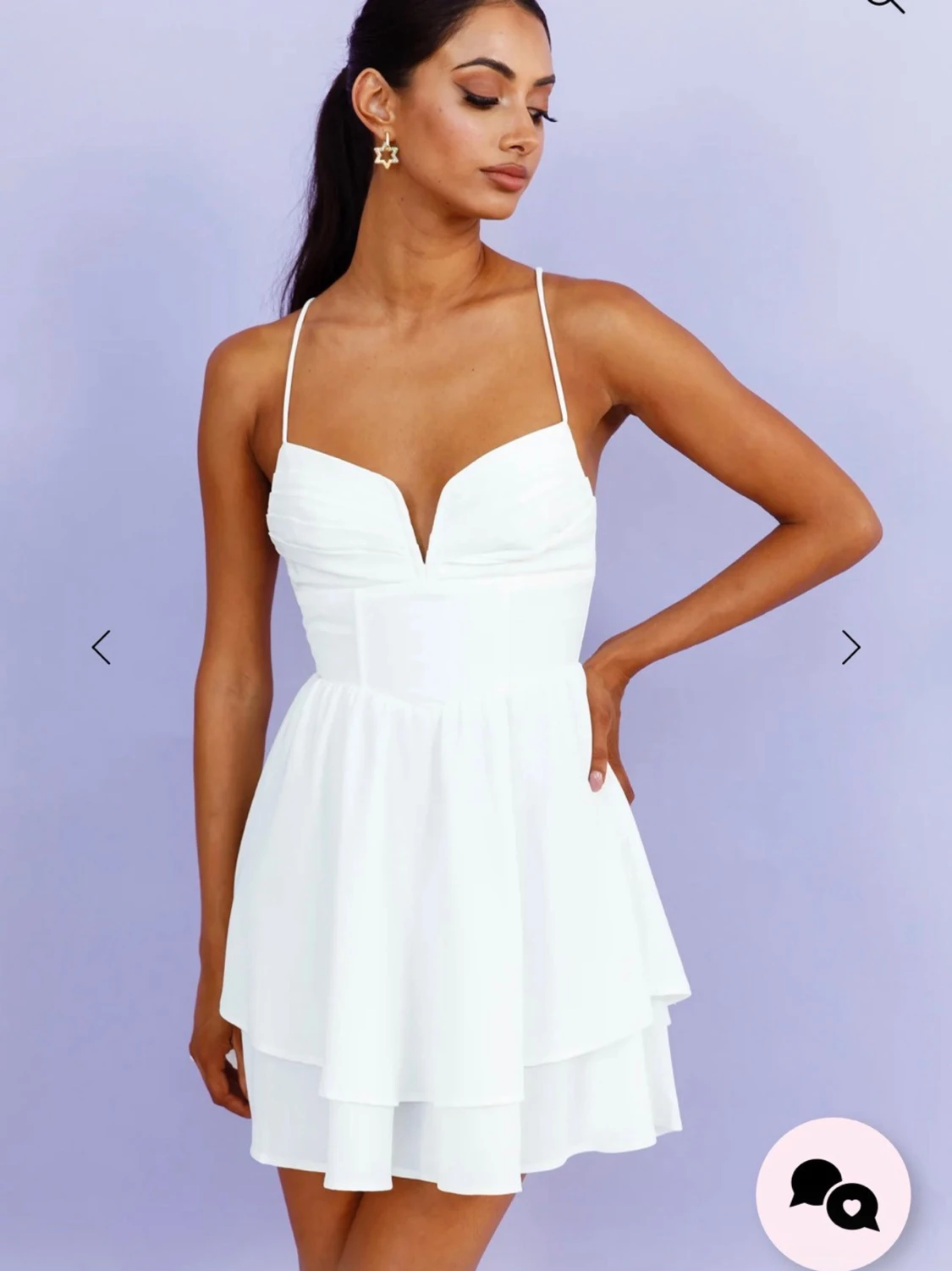 Vit mini klänning med öppen rygg från Hello Molly!! 💞💞 - 2