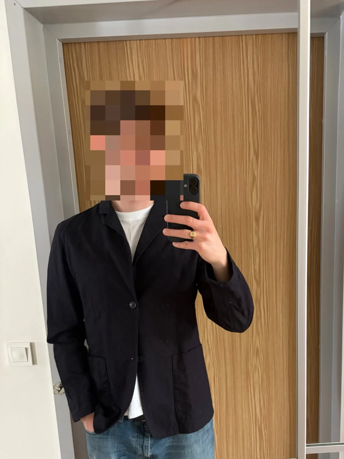 Mörkblå overshirt - 1