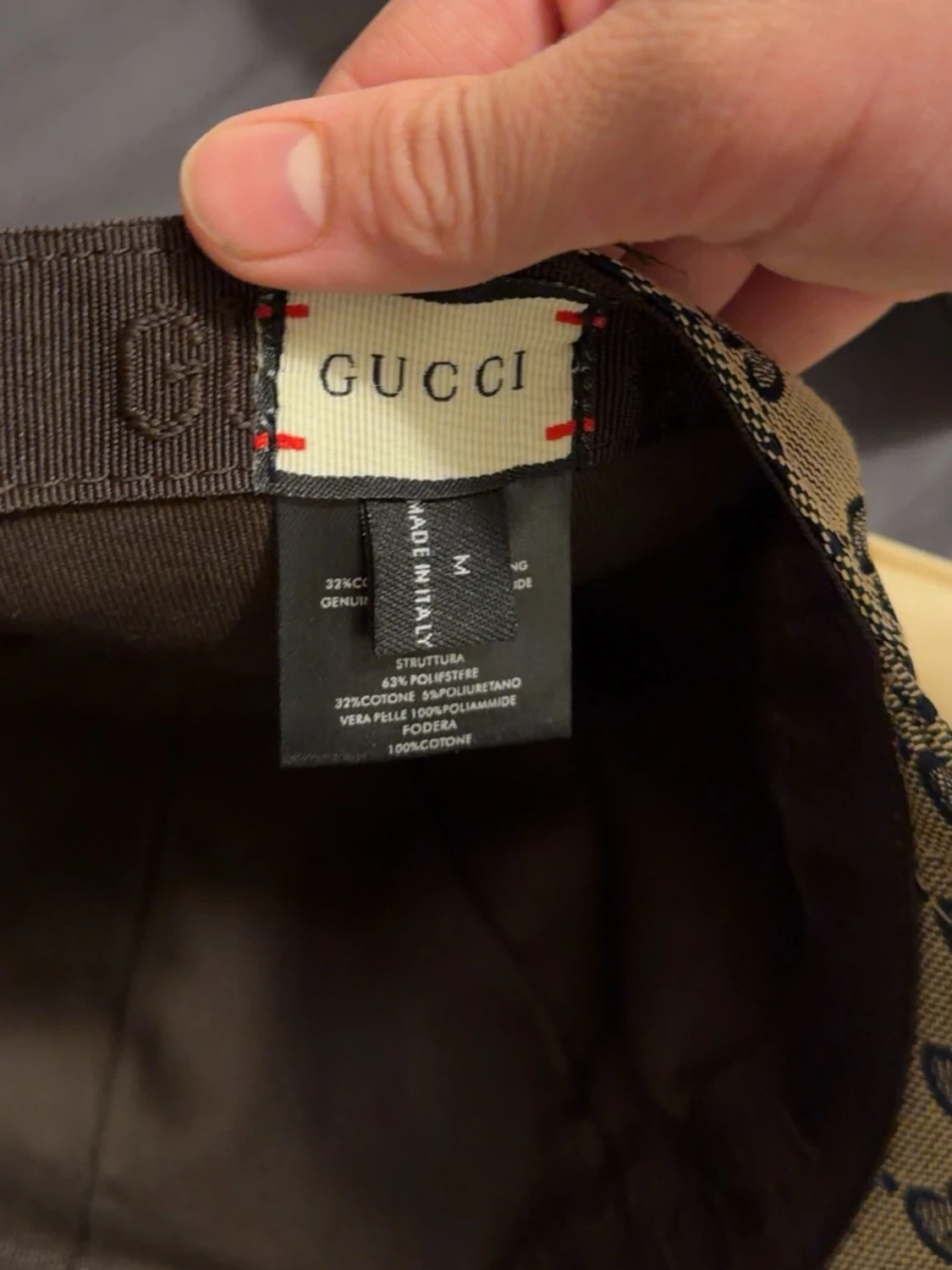 Gucci beige keps med GG-mönster - 2