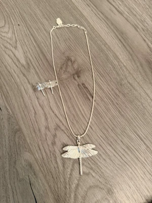 Dragonfly halsband & örhängen  - Dragonfly Mini Halsband & Dragonfly Stud örhängen från IOAKU!  Passar perfekt för dig som vill fylla på med lite snygga smycken och halsbandet är slutsåld De är endast använt 1 gång och lådorna finns även kvar❣️