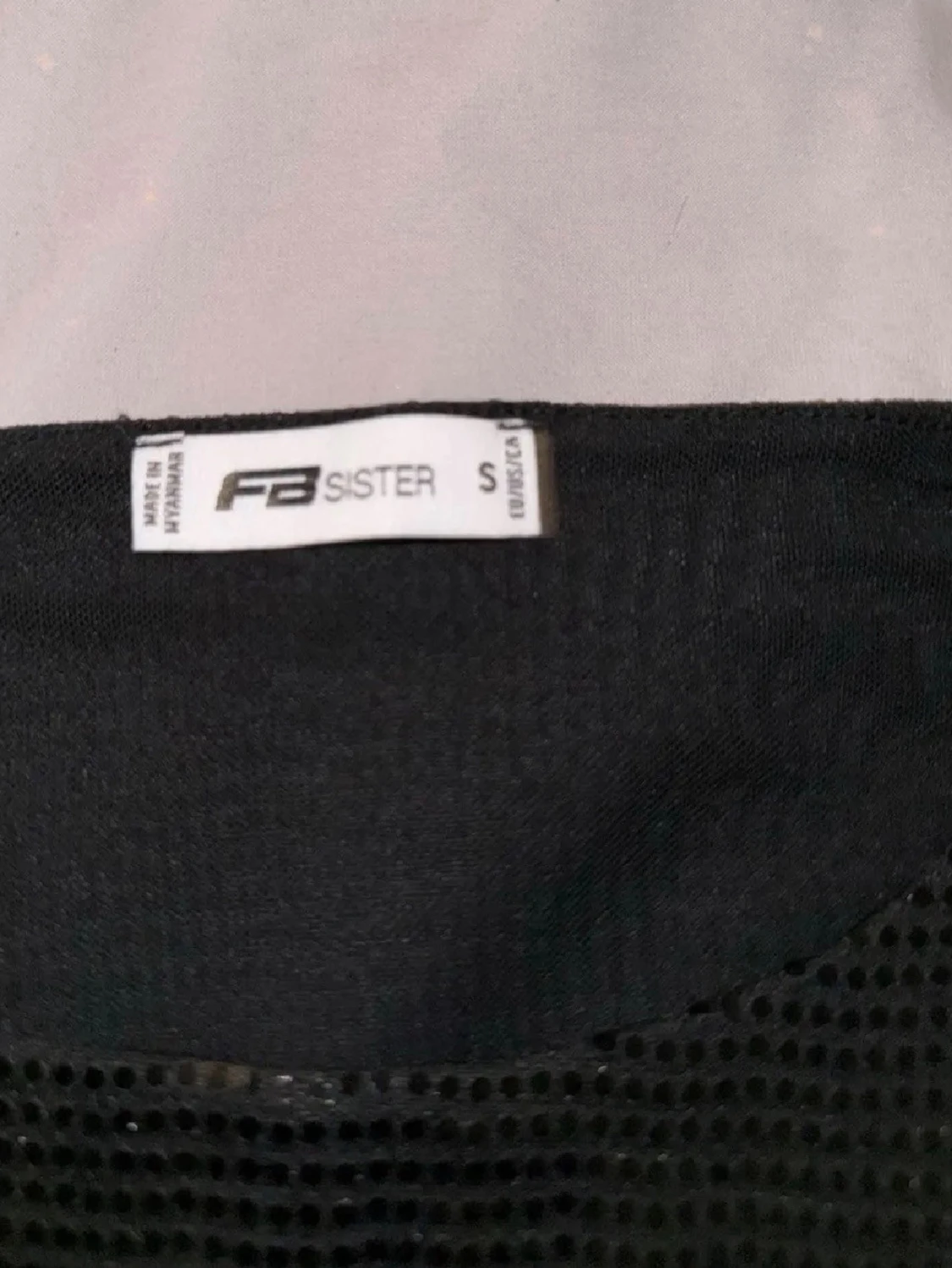 Glittrig svart linnetopp från FB sister - 2