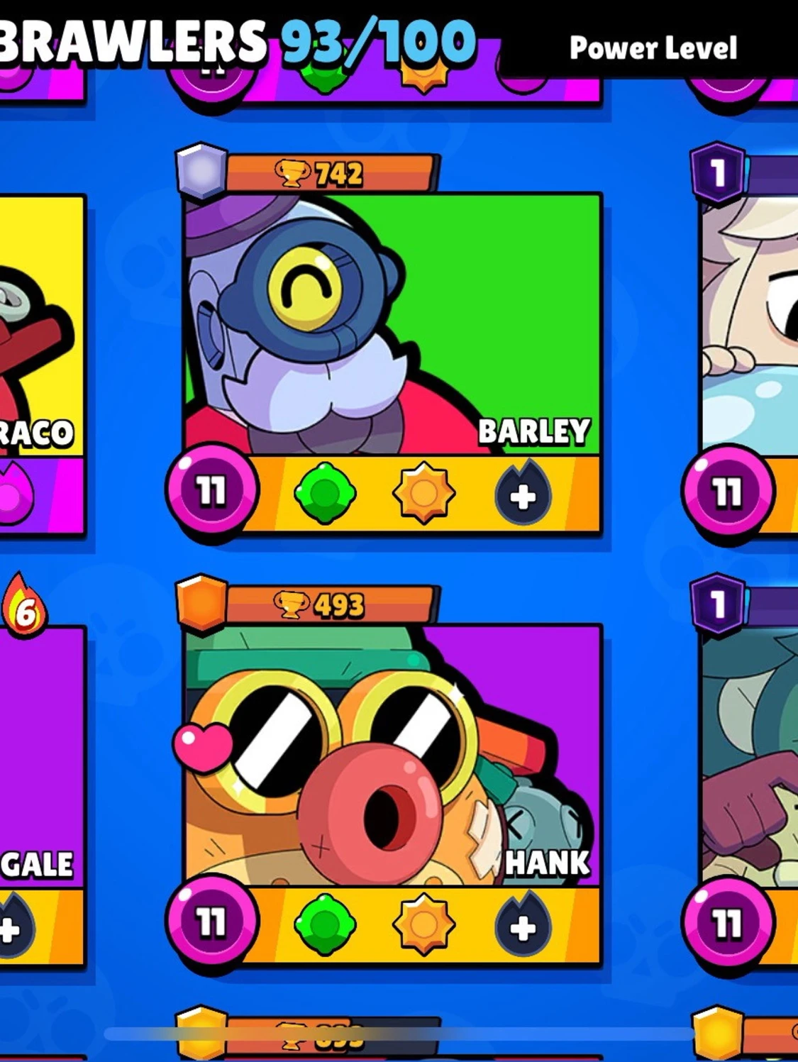 Brawl Stars konto med 93 brawlers - 4