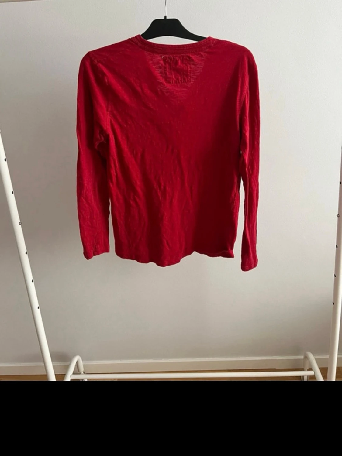 Röd långärmad henley från H&M - 1