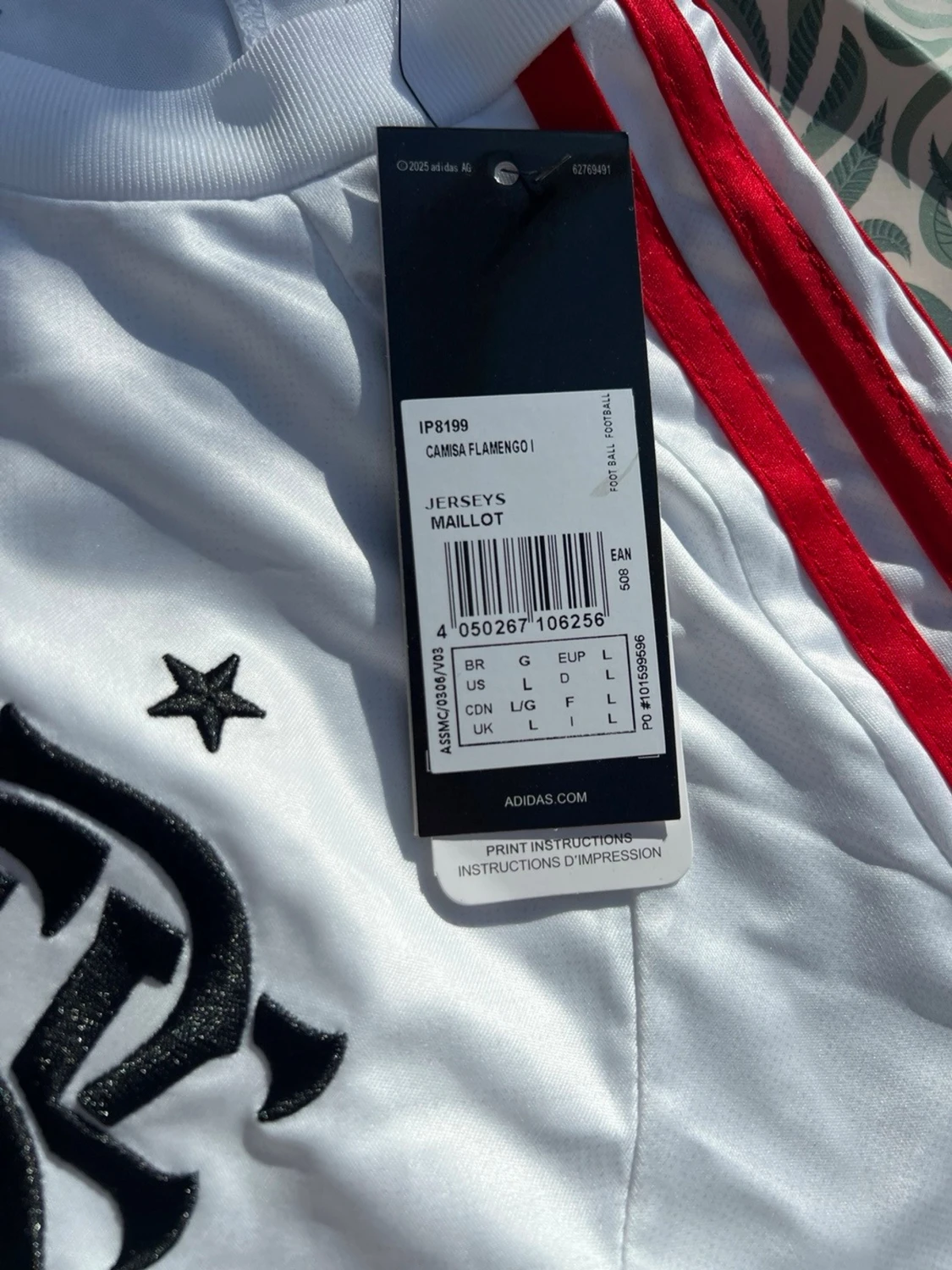 Vit Flamengo matchtröja Adidas - 2