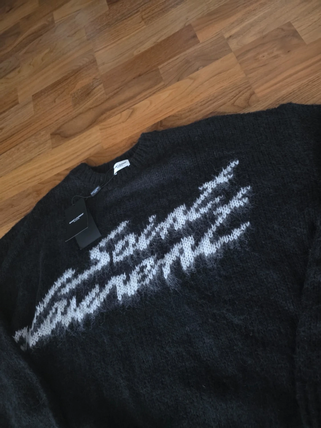 Svart stickad Saint Laurent tröja - 2