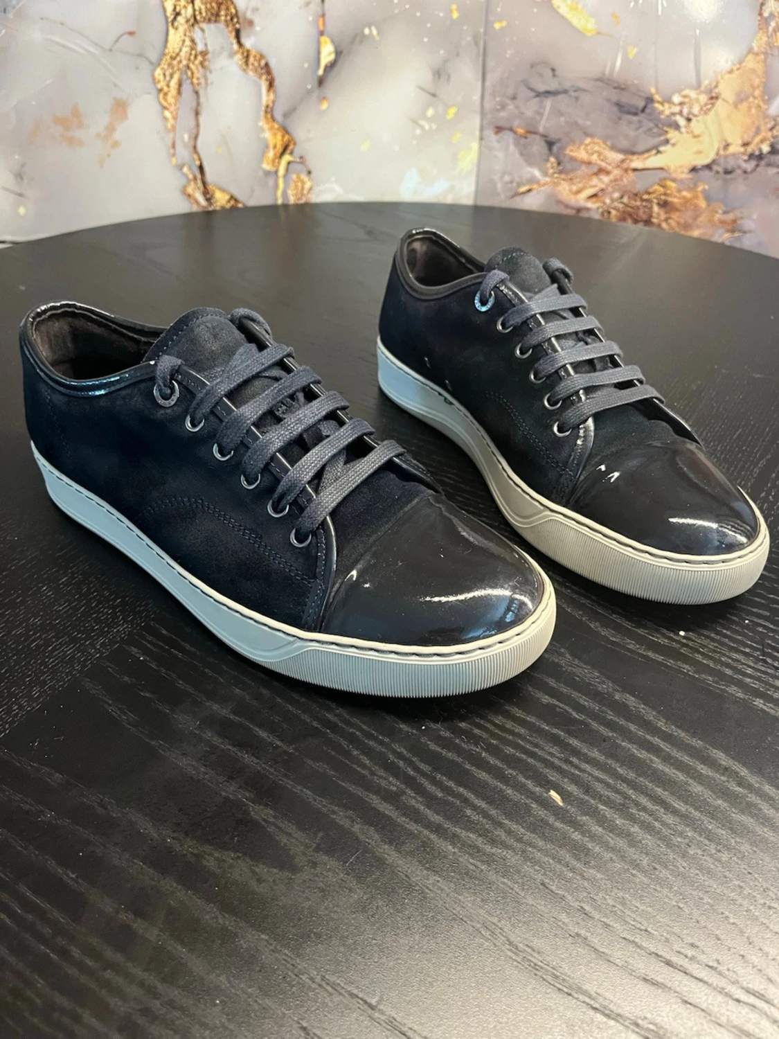 Mörkblåa lanvin skor  - 1