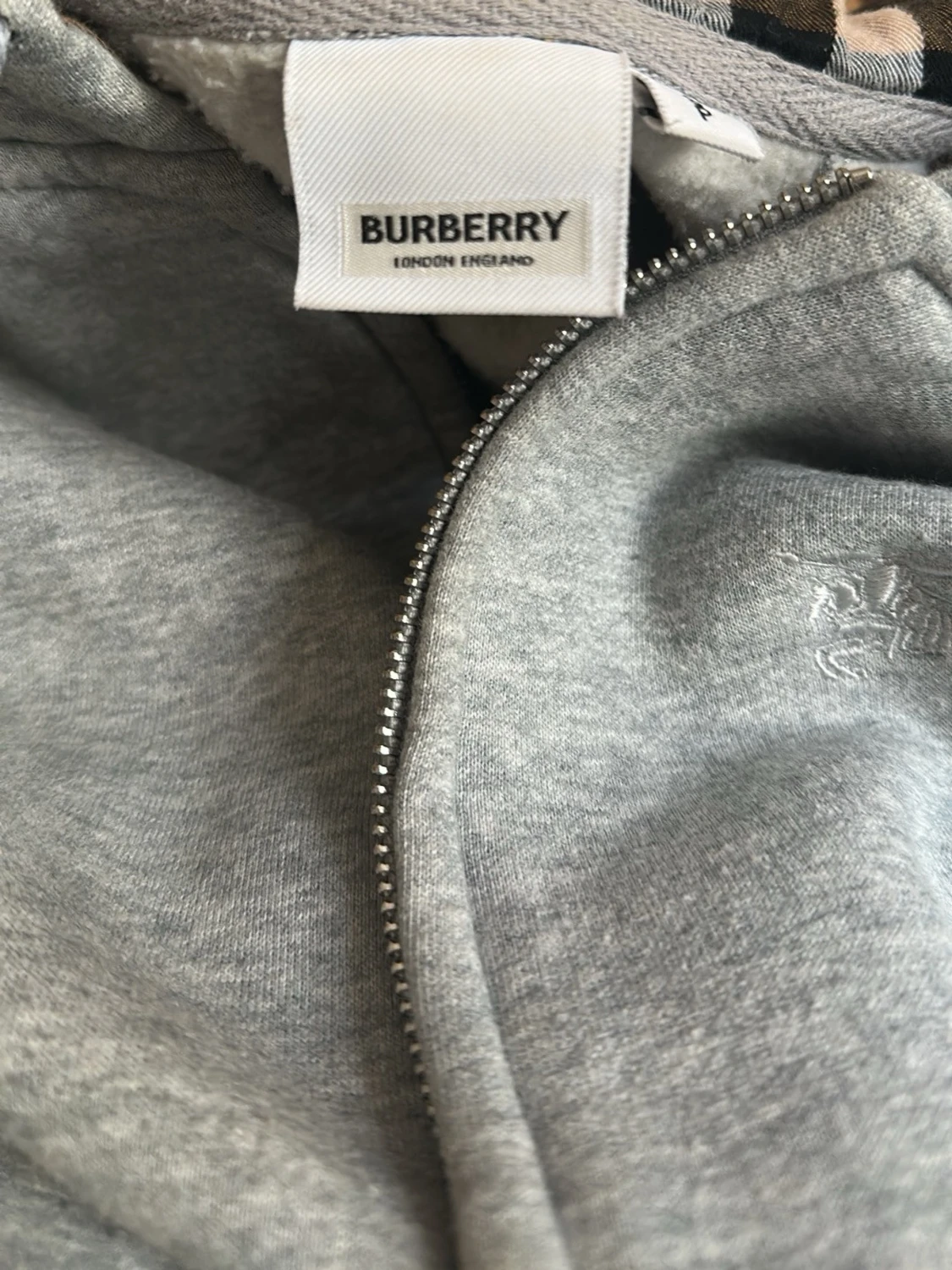 Grå zip-hoodie från Burberry - 2