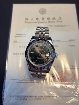Rolx role Datejust, Automatisk, Topp. " Wimbledon " - Endast 1 i lager, passa på! Helt ny inplastad Rolx Datejust Wimbledon, Automatisk urverk, riktig bra kvalite på denna. säljes för 2400. prutat och klart.