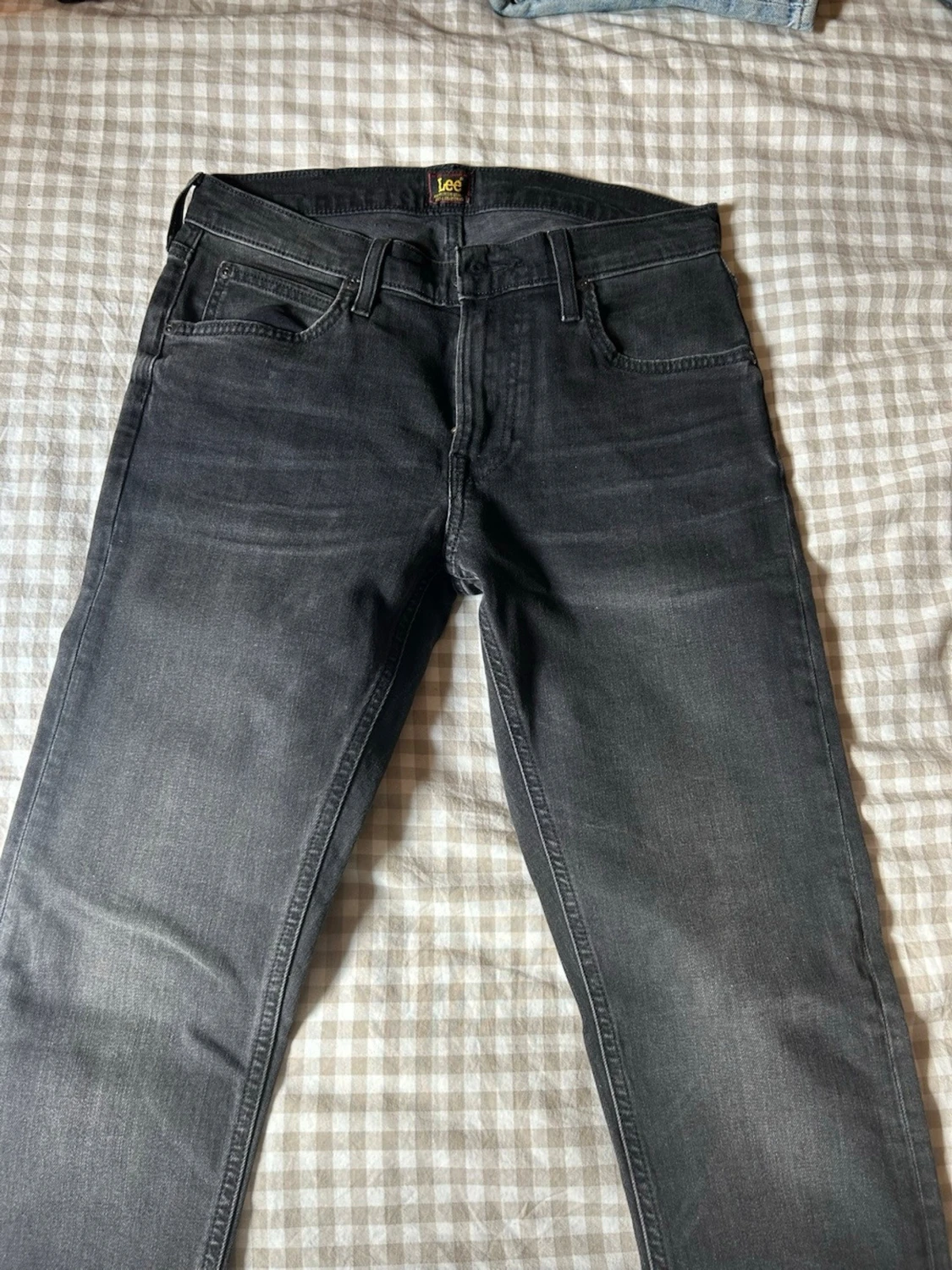 Svarta/ Grå Lee jeans med smal passform