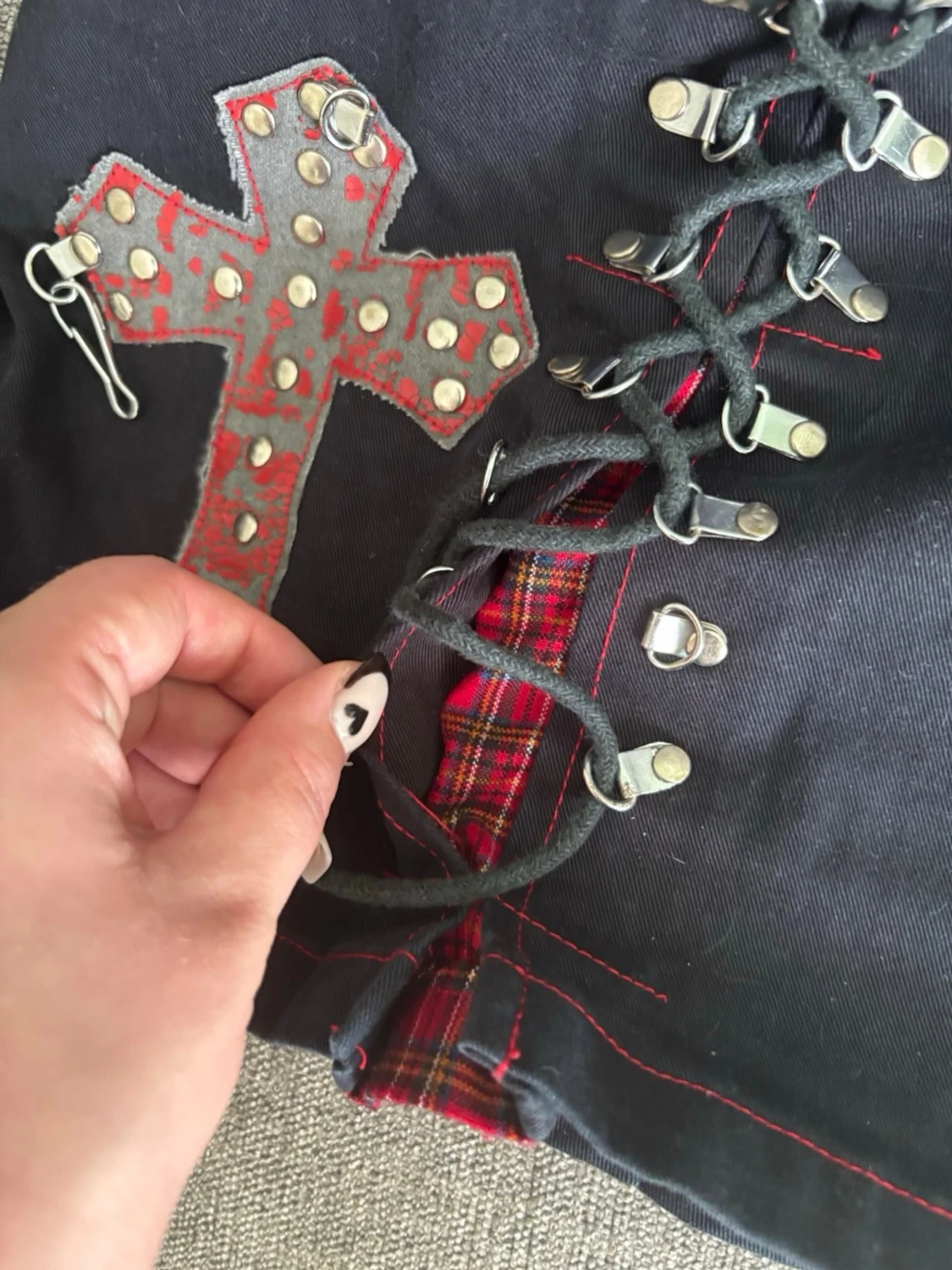 Vintage goth mini-kjol - 2