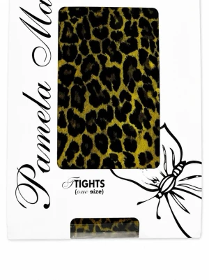 Leopardmönstrade tights från Pamela Mann - Snygga tights med leopardmönster i svart och gulbrun från Pamela Mann. Tightsen är stretchiga och har en cool djurmönstrad design som sticker ut. Perfekta för dig som vill ha en trendig och vågad look. Storlek onesize.