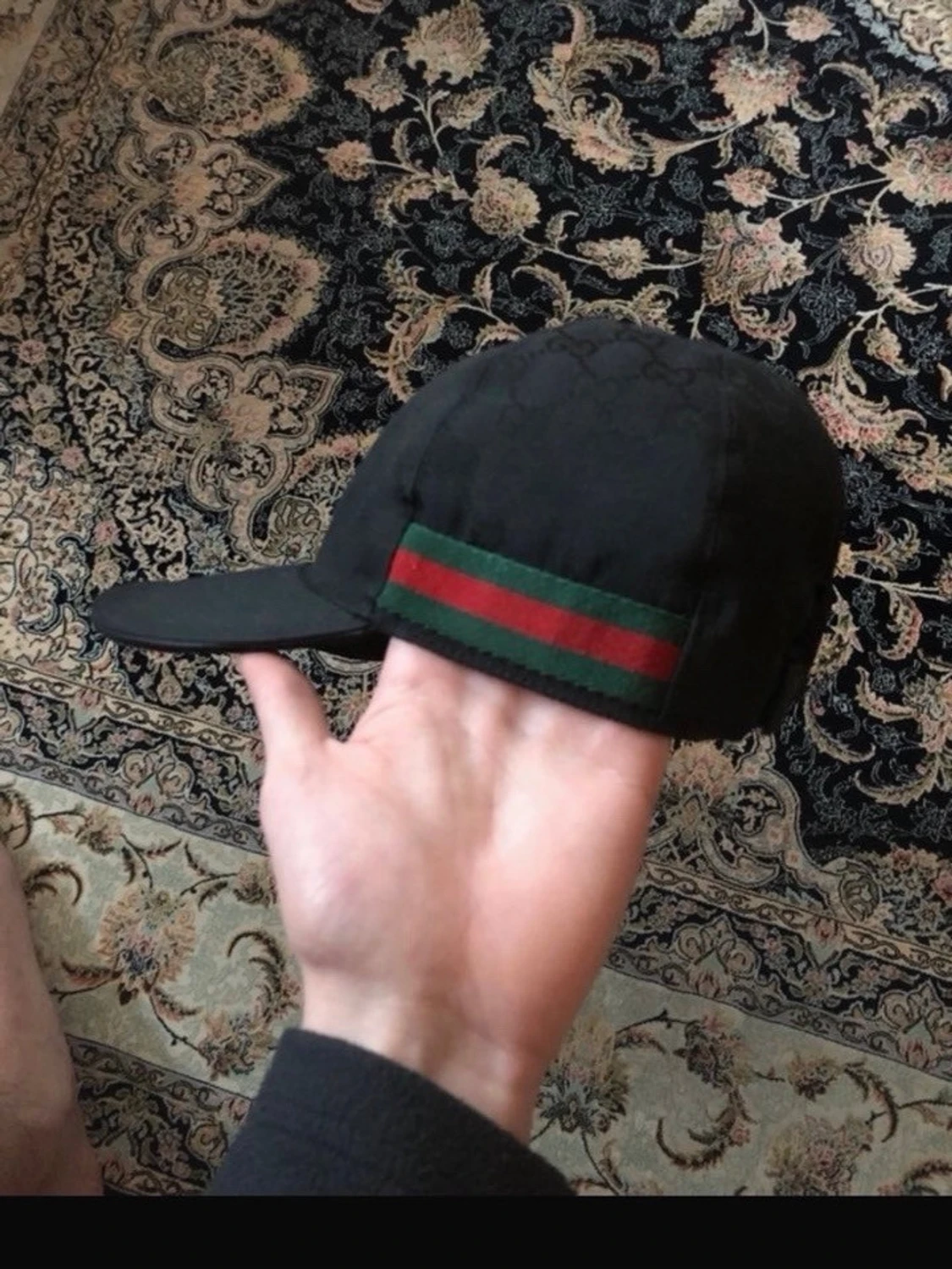 Svart keps från Gucci med monogram - 5