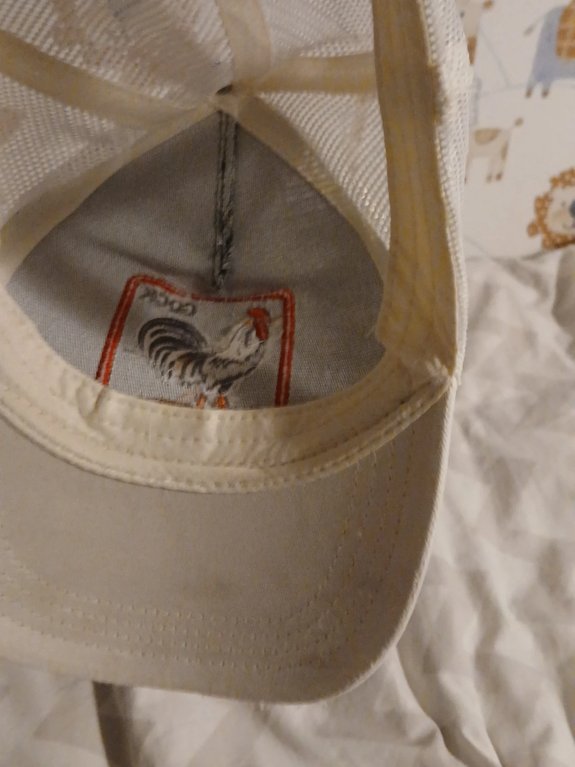 Grön och vit truckerkeps med tupp - 2