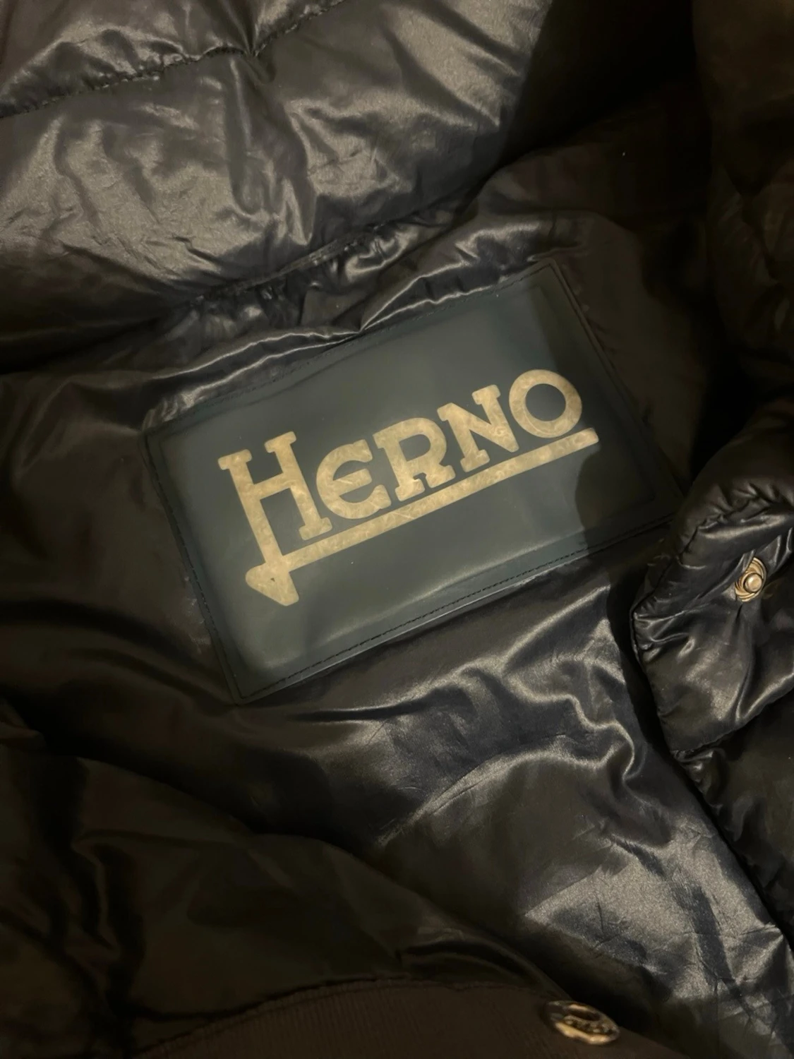 Mörkblå pufferjacka från Herno  - 1