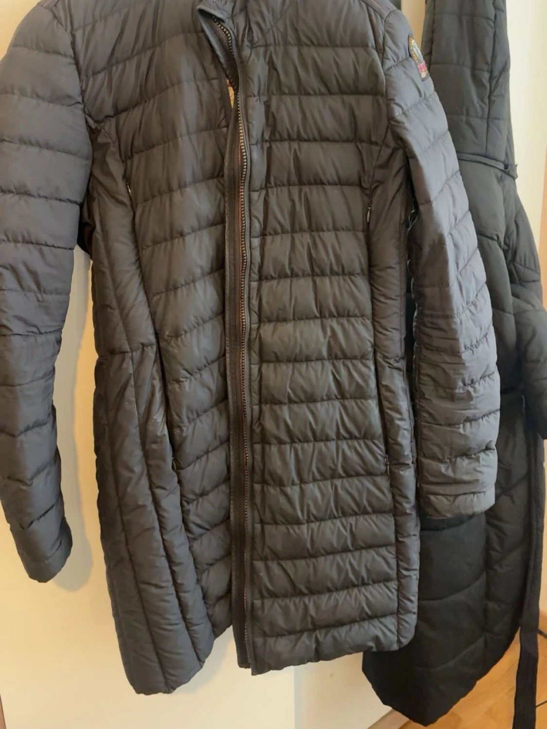 Mörkgrå lång dunjacka Parajumpers - 3