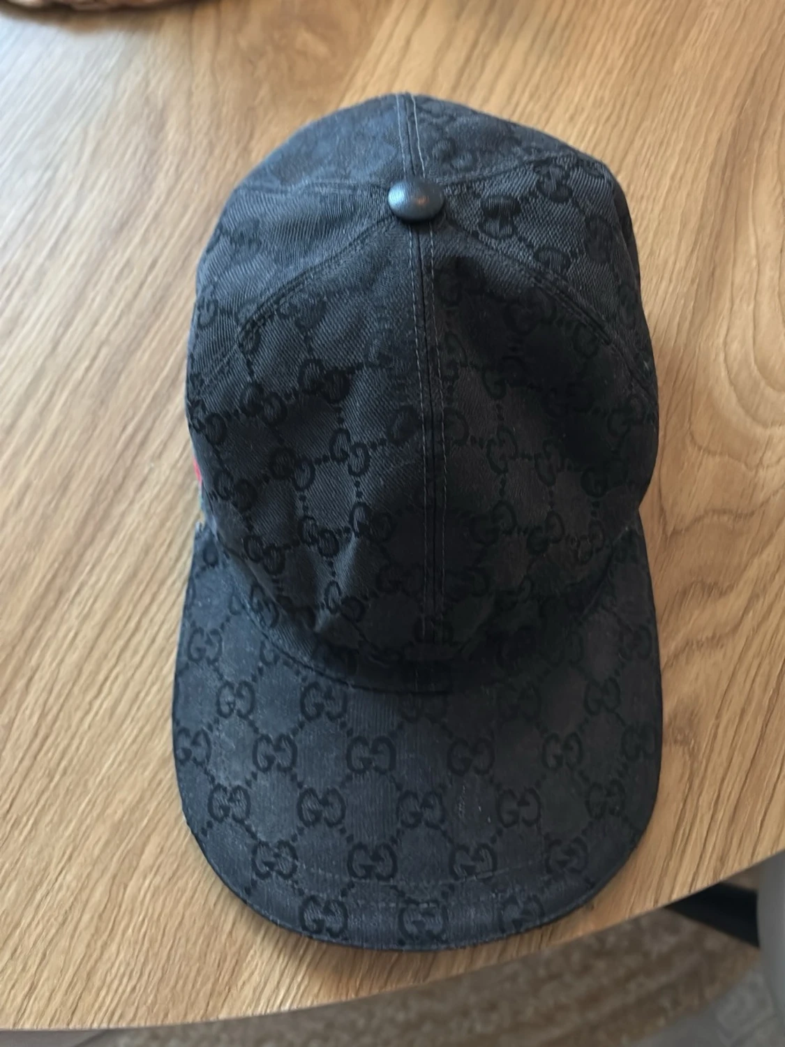 Svart Gucci keps med GG-mönster - 1