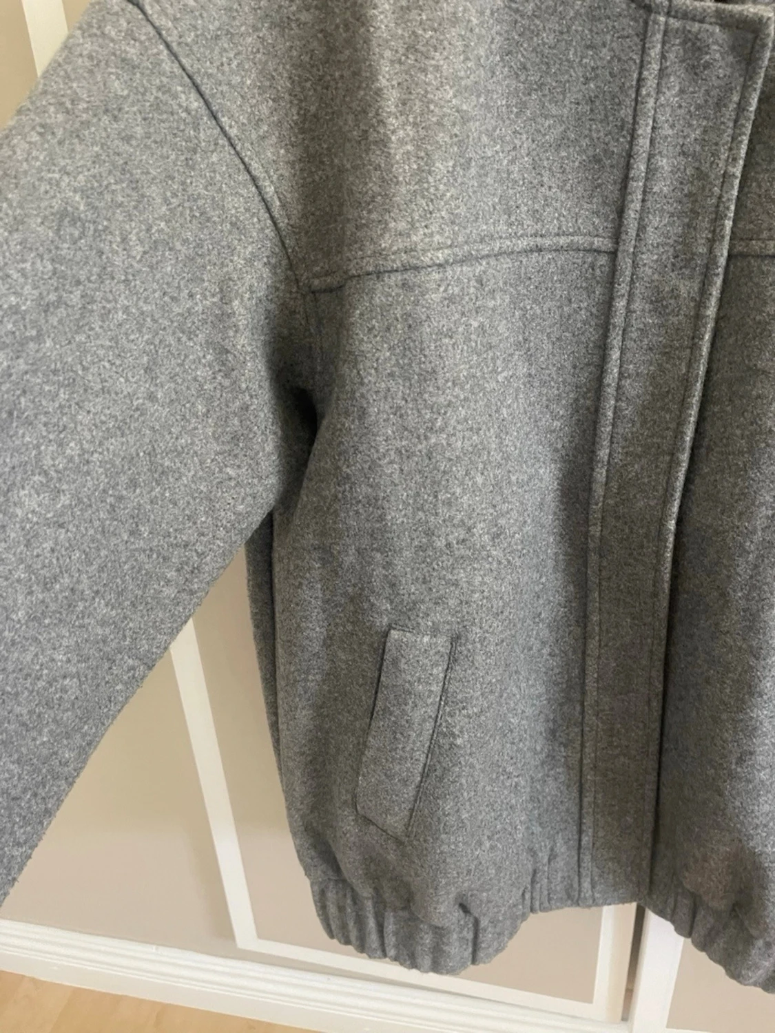 Grå ullrock med resår från H&M - 1