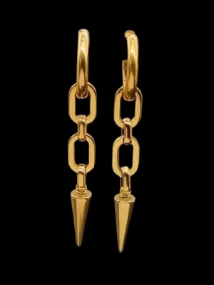 Handgjorda örhängen  - Material-rostfritt stål.  Längd-5,5cm 