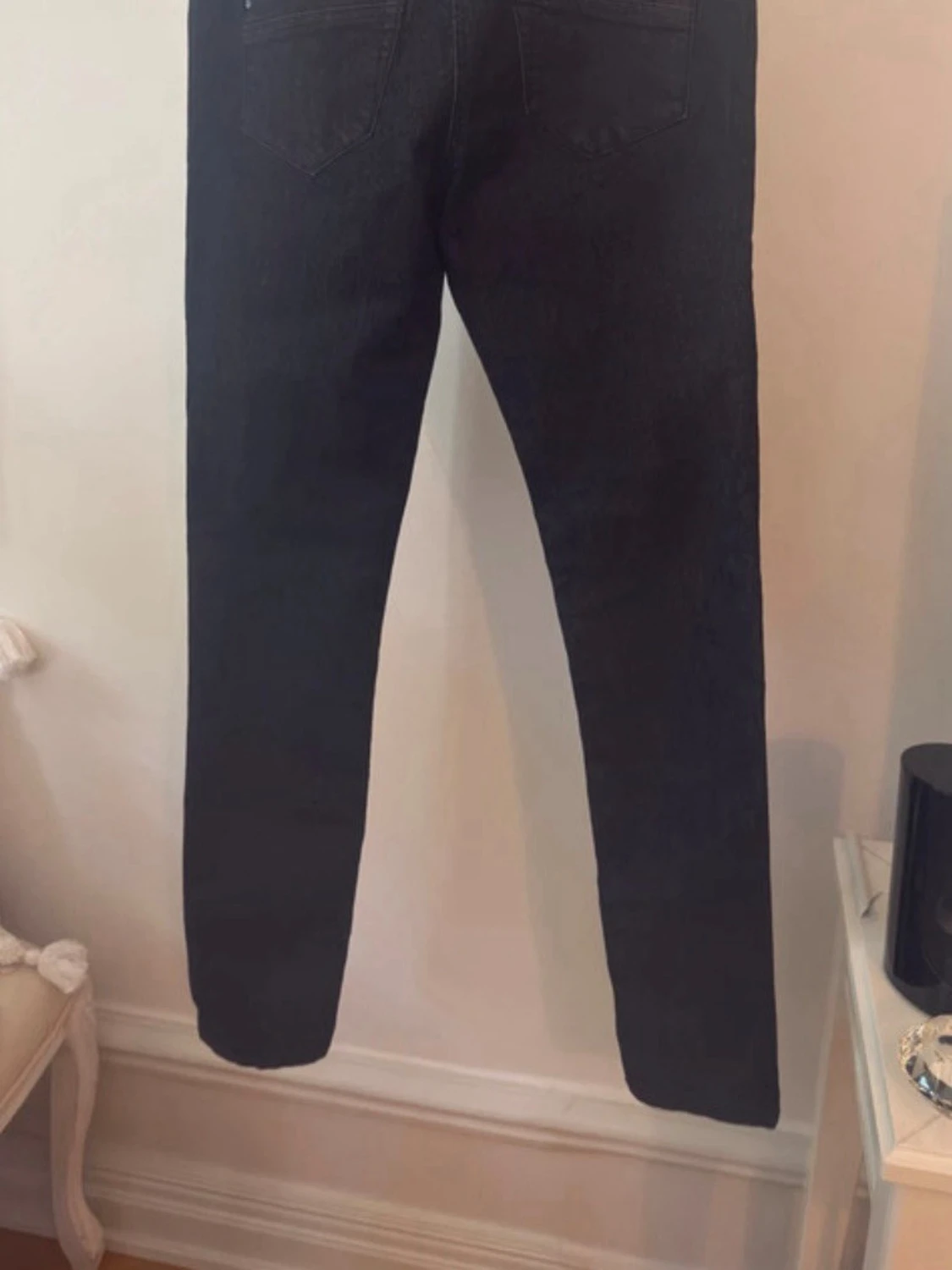 Svarta raka jeans med fem fickor - 5