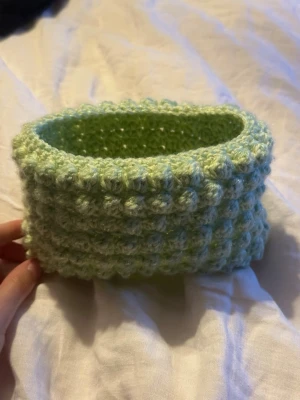 Ljusgrön popcorn necessär - Handgjord ljusgrön popcorn necessär 