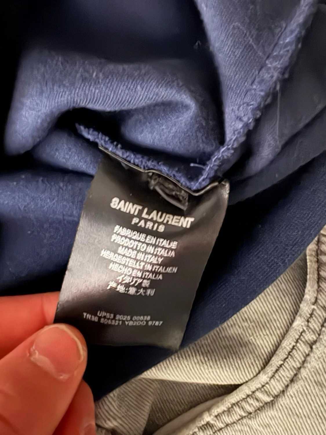 Mörkblå hoodie från Saint Laurent - 2