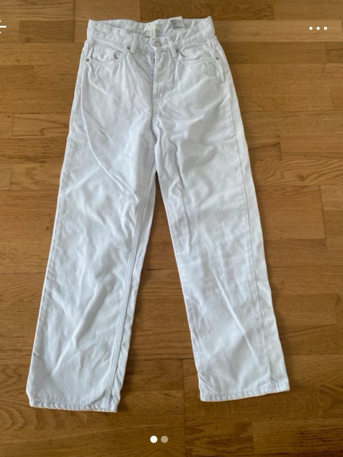 Vita raka jeans från H&M, strl 36