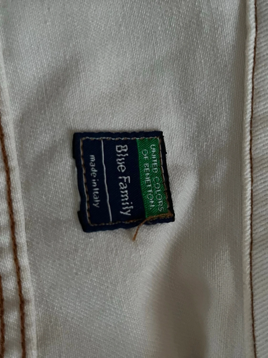 Vit jeansjacka från Benetton - 1