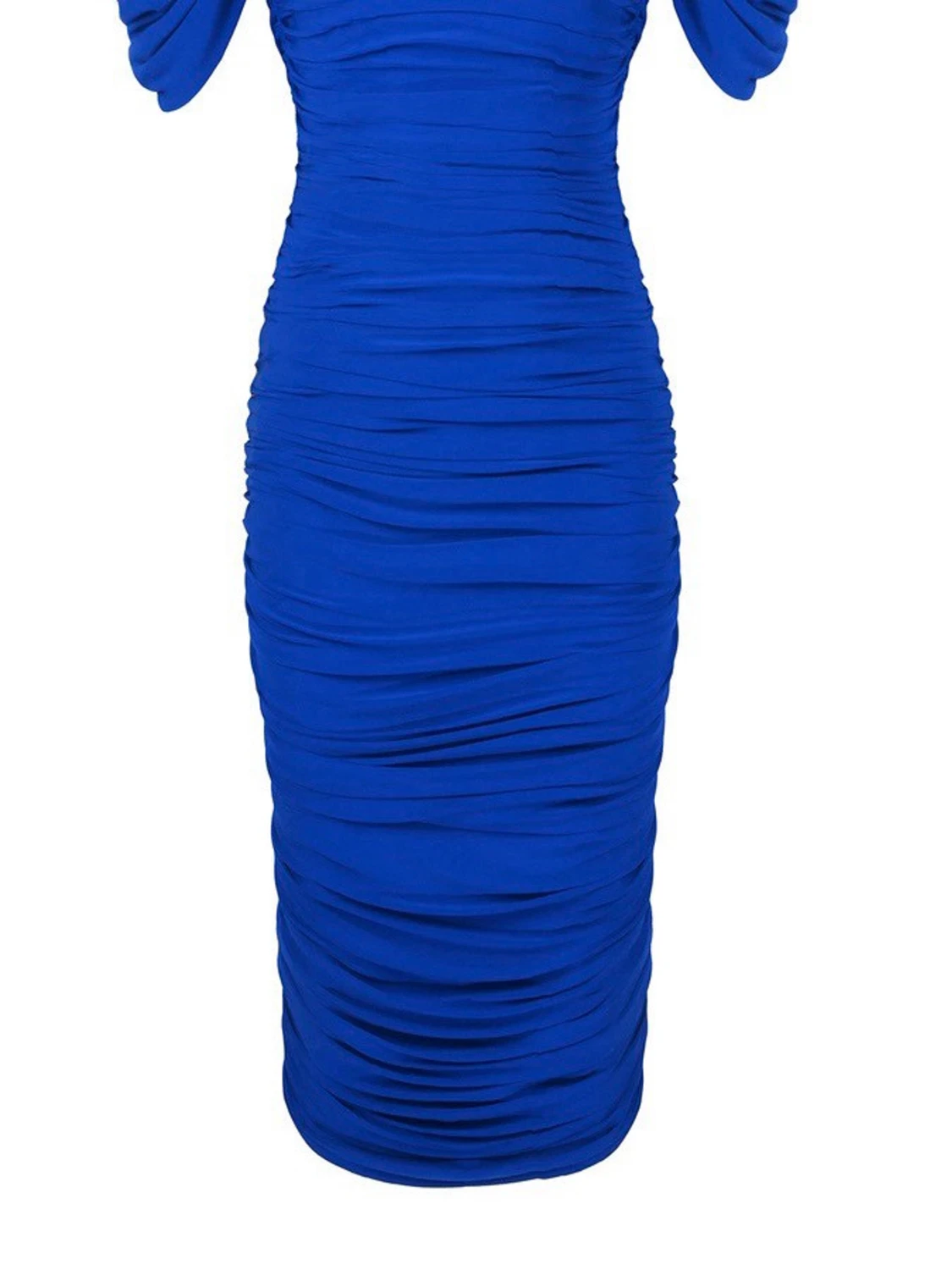 Kornblå offshoulder klänning - 1