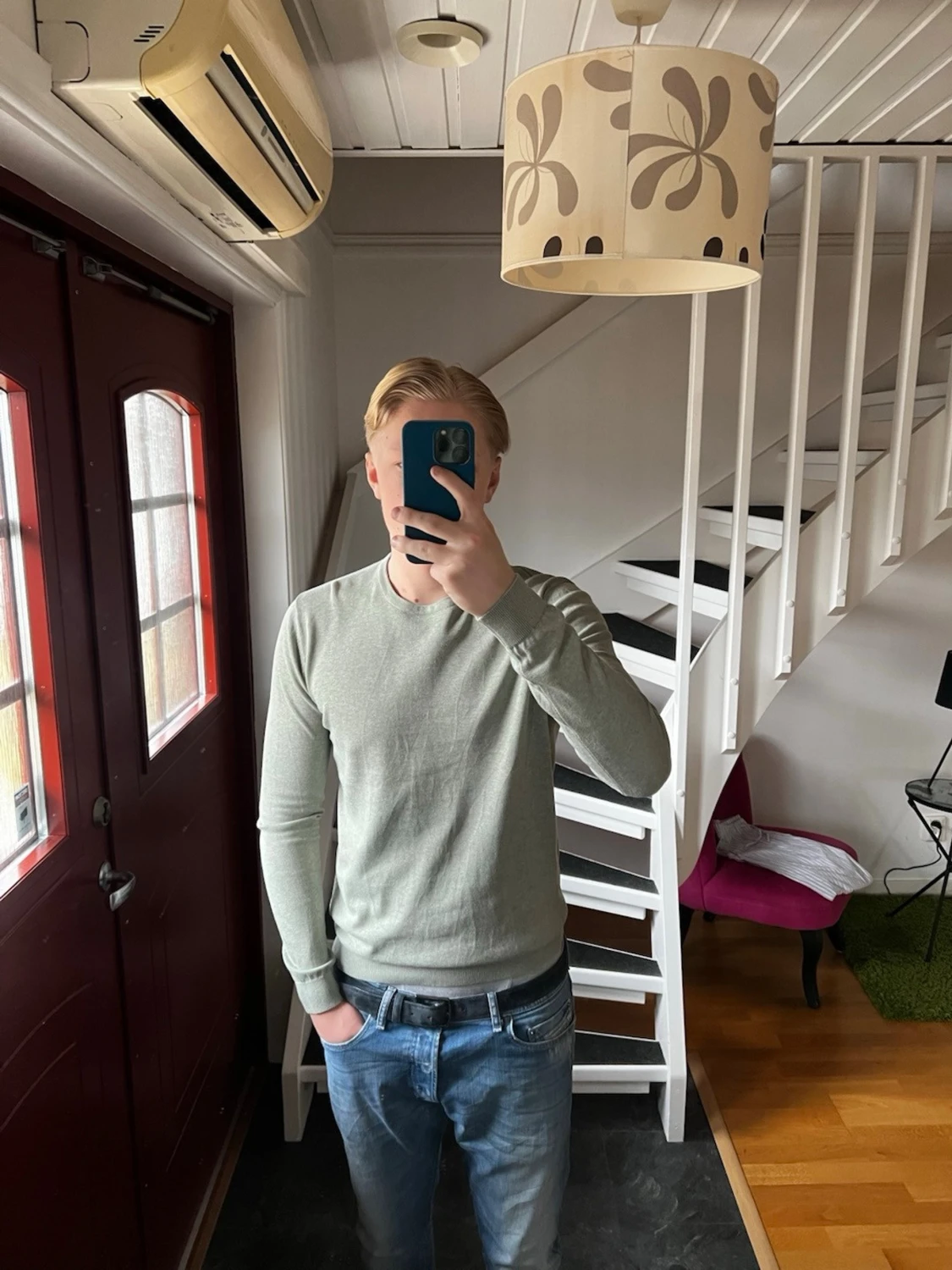 Grön långärmad tröja från Kappahl