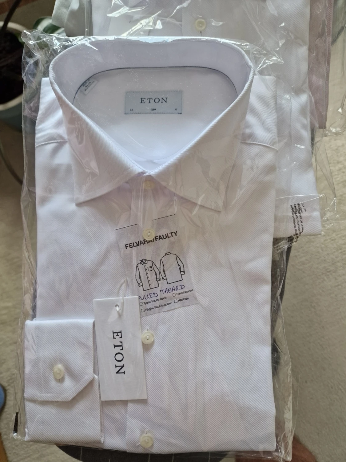 Vit skjorta från Eton slim fit