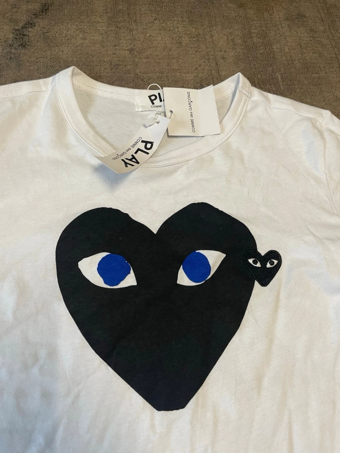 Vit t-shirt Comme des Garçons Play - 1