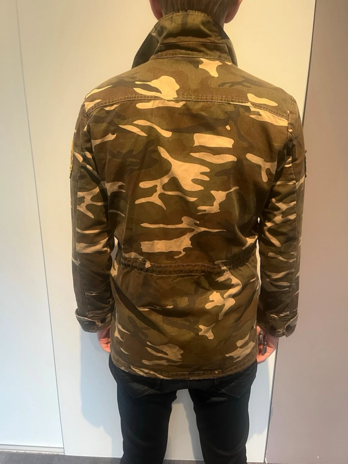 Camouflage vindjacka med snörning - 2