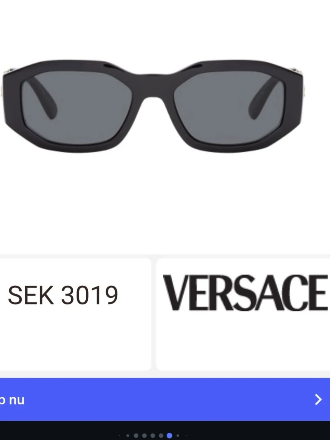 Versace svarta solglasögon med guld - 2