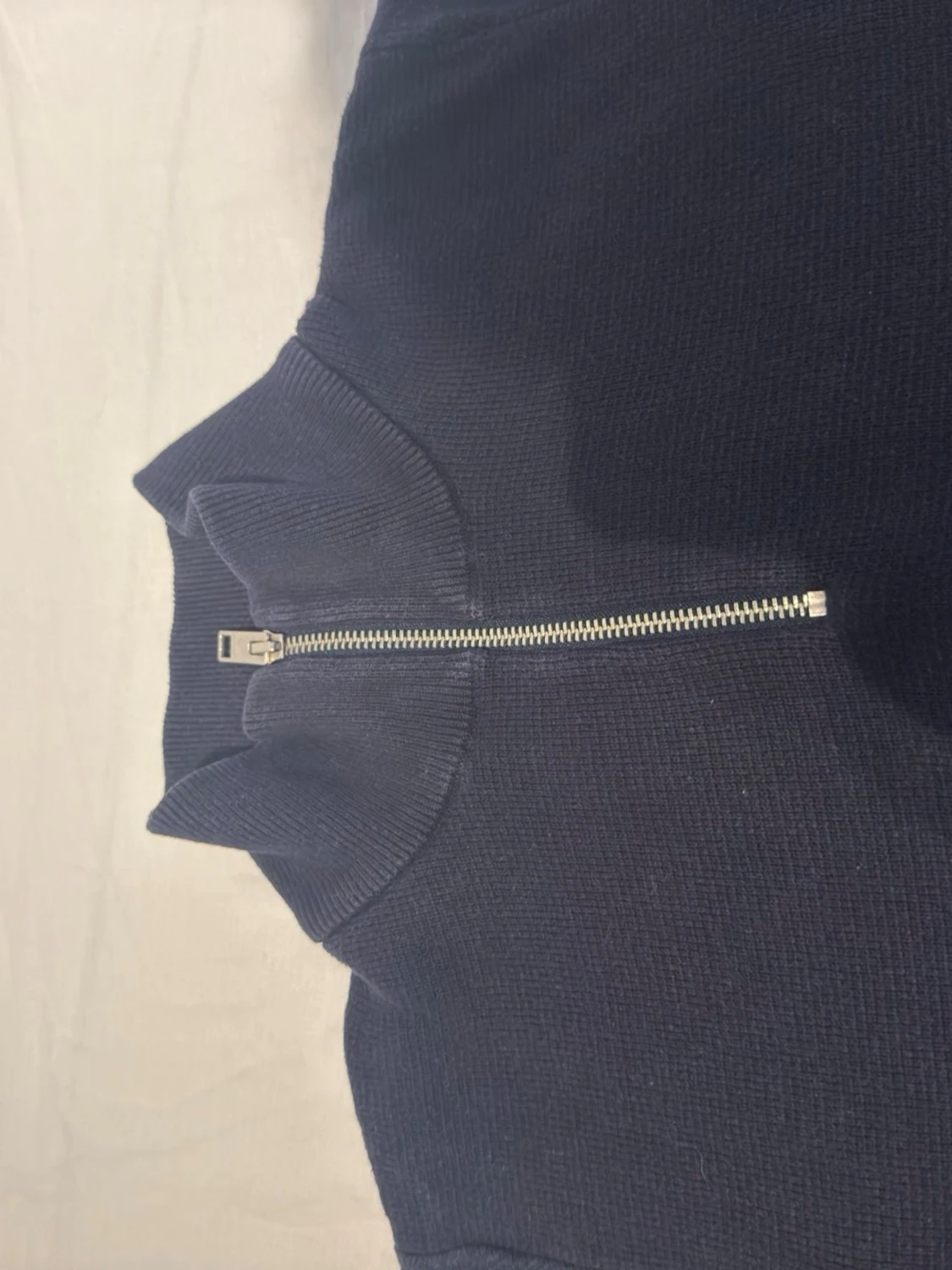 Mörkblå stickad halvziptröja Sail Racing - 4