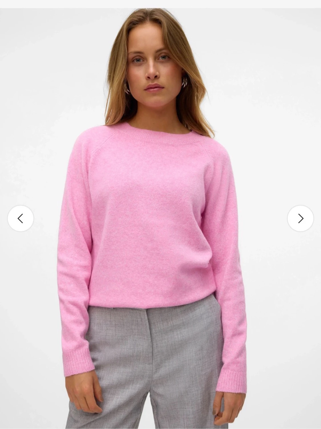 Ljusrosa stickad tröja