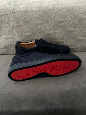 Blå louboutin - Ett par blå louboutins helt nya alditg använda fick de i present perfekt nu till sommaren storlek 42 skriv vid frågor