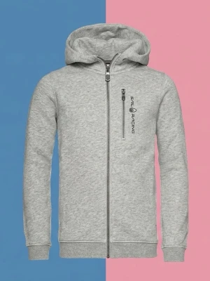 Grå hoodie sailracing hoodie med huva - Säljer en grå hoodie med dragkedja framtill och en extra bröstficka med zip. Perfekt på vintern då den är väldigt varm. Har storlek S i killmodell så den är lite oversized för kvinnor.