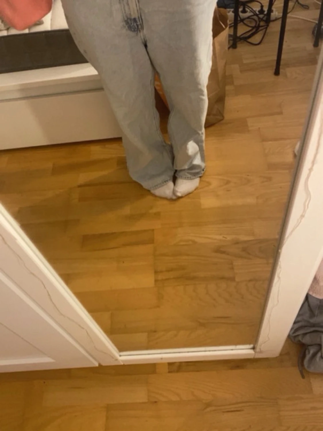 Ljusblå baggy jeans - 1