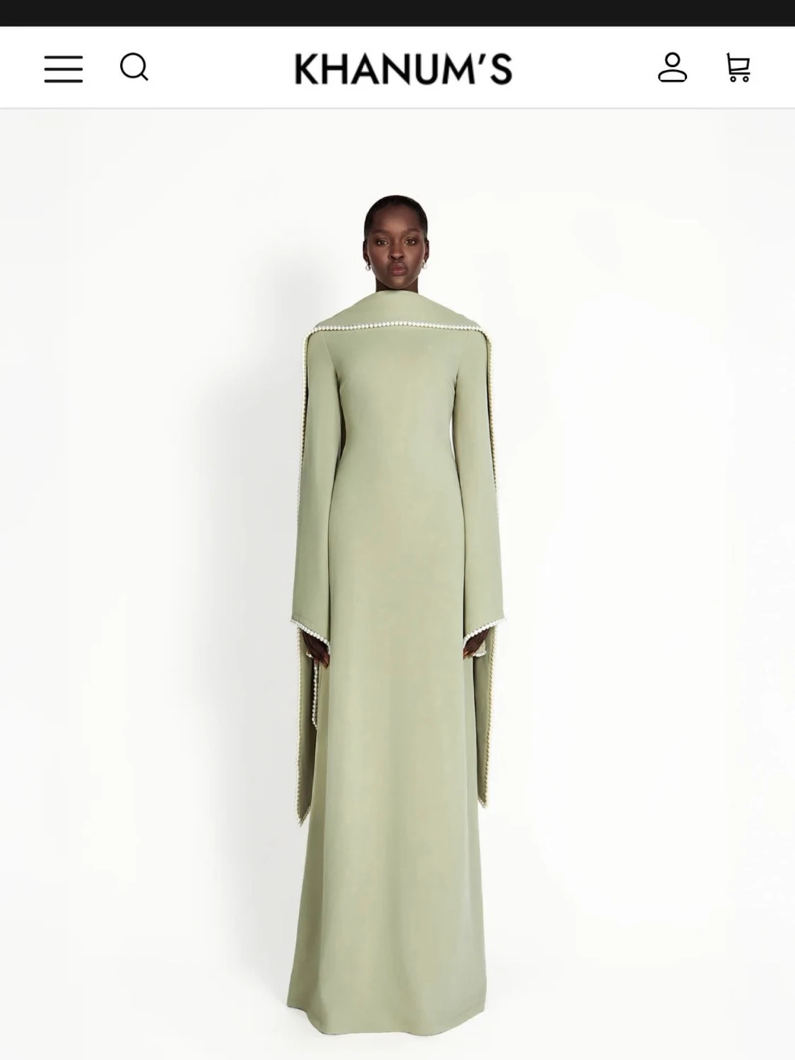 Ljusgrön maxiklänning från Khanum's - 1