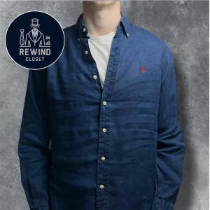 Linneskjorta från Ralph Lauren - Snygg skjorta från Ralph Lauren i 100% linne | Storlek S | Mycket bra skick✅